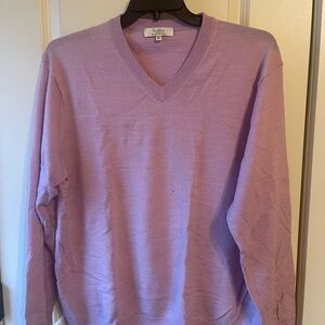 Taylor V-Neck Sweater merino wool for Men in Lavender